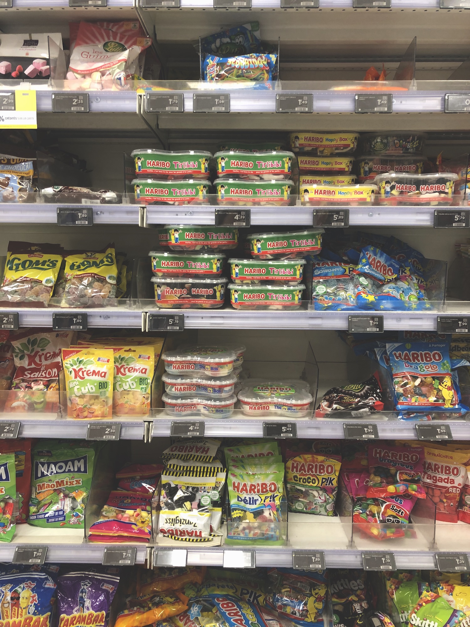 Haribos at grocery store